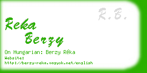 reka berzy business card